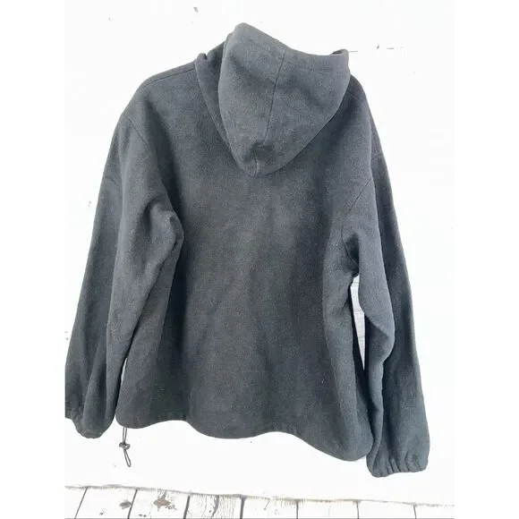 Vintage J. Crew Style Oarsman Anorak Jacket Men’s Large Black 1/4 Zip Pullover
